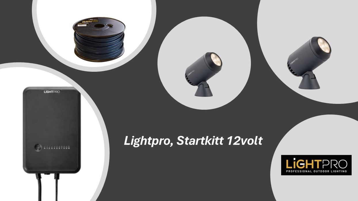 Startkitt Lightpro Medium - Trafo, kabel och Castor
